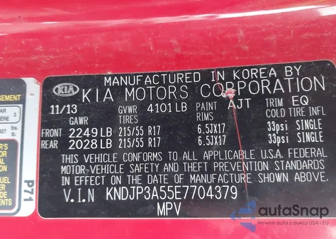 2014 Kia Soul + from USA, damaged, VIN KNDJP3A55E7704379